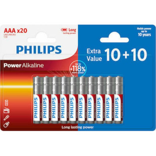 ALKALINE BATTERY  LR03P20BP/GRS (4895229122505) AAA/10+10ΤΜΧ